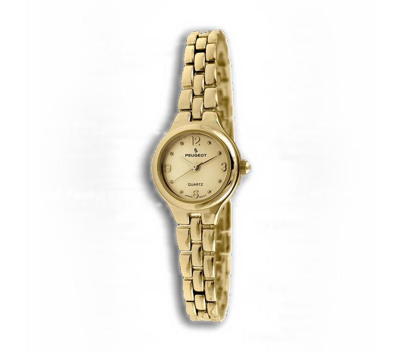 Women's 22mm Round Dial Round Self-Adjust Link Bracelet Watch