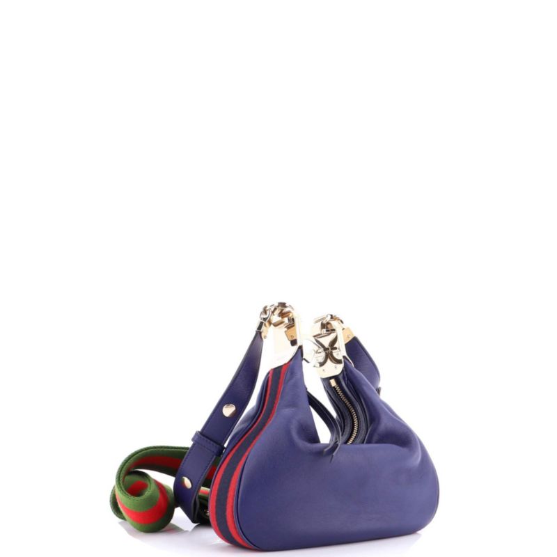 Small Attache Shoulder Bag Leather