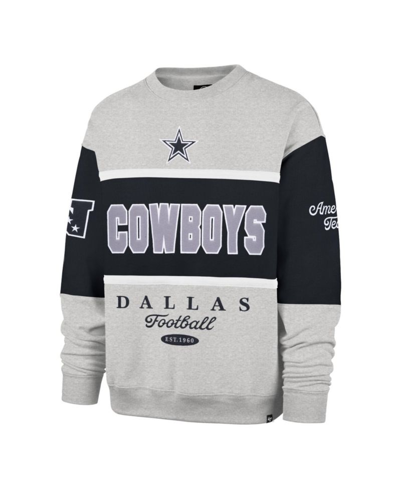 Men's Dallas Cowboys Blockfield Maximalist Oversized Color-Block Crewneck Sweatshirt