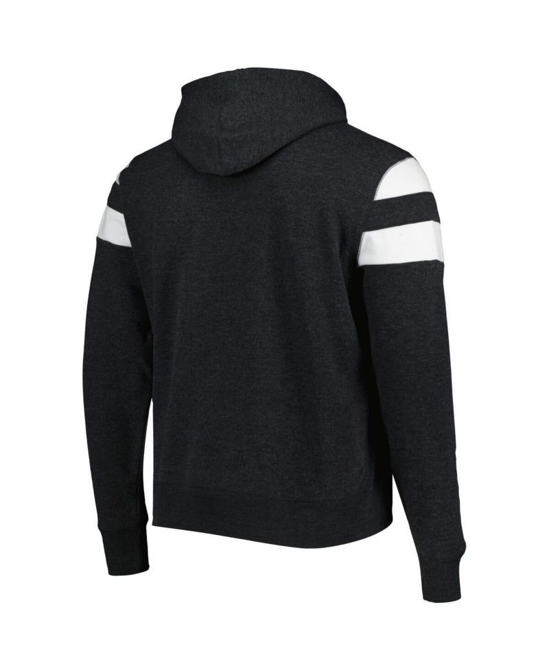 Men's Heathered Black New Orleans Saints Premier Nico Pullover Hoodie