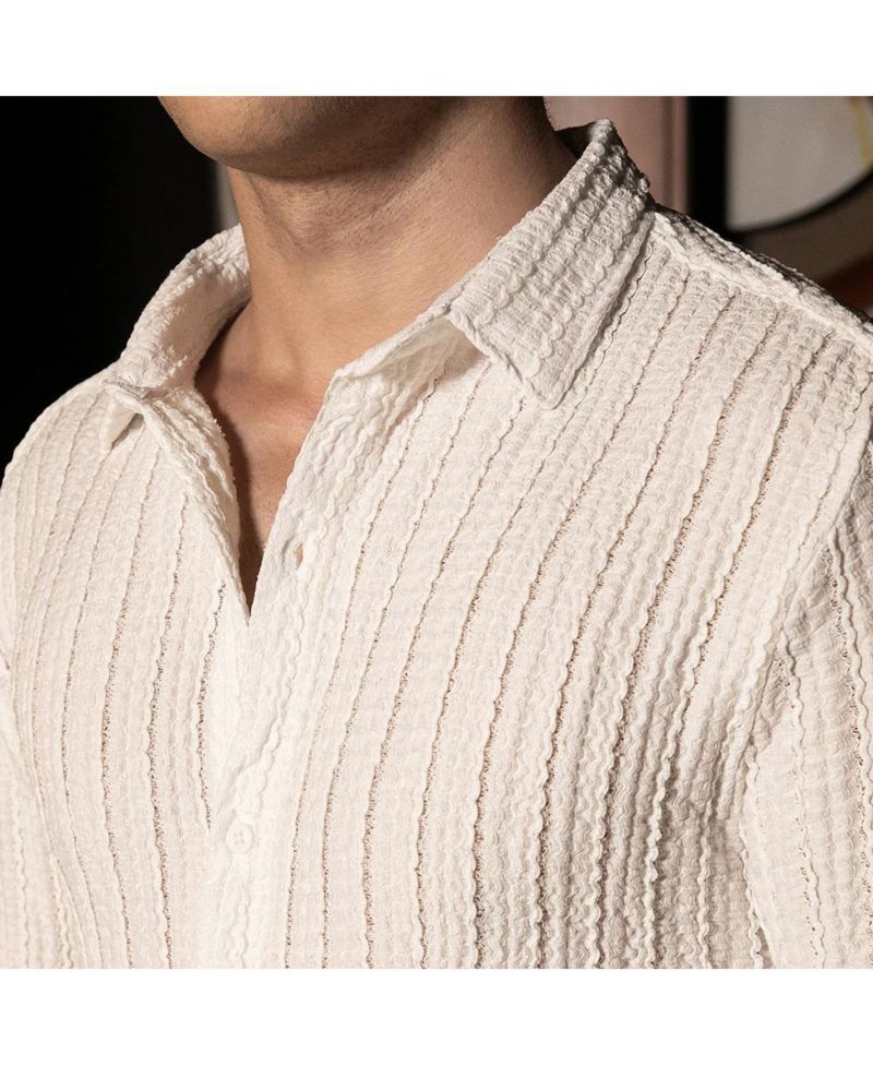 Men's Cloud-Lined Textured Shirt