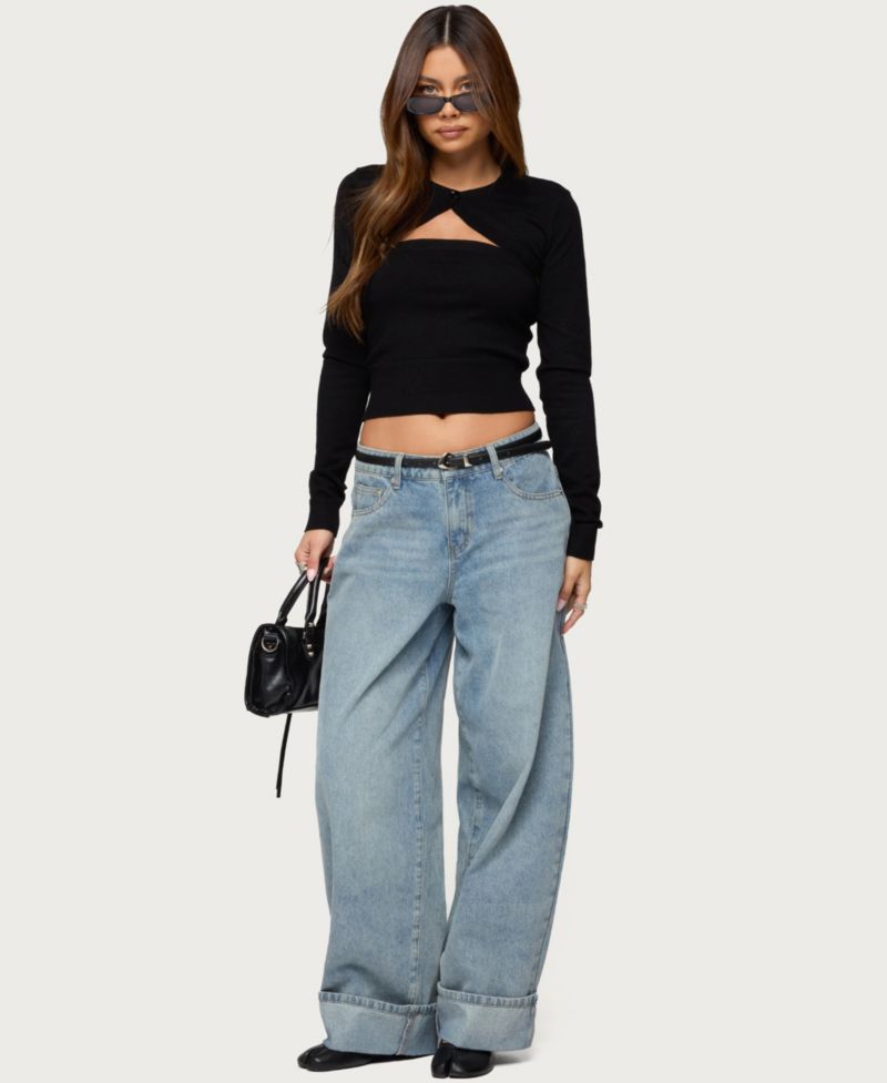 Women's Knit Two Piece Shrug and Tube Top