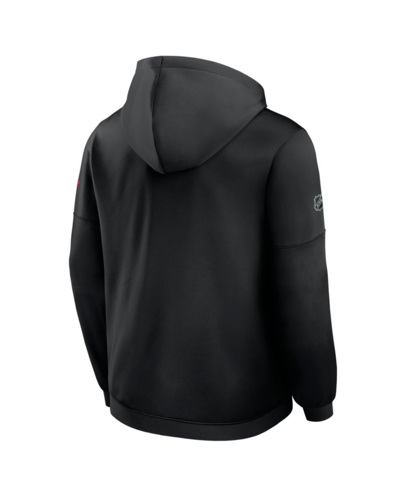 Men's Black New Jersey Devils Authentic Pro Rink Fleece Pullover Hoodie