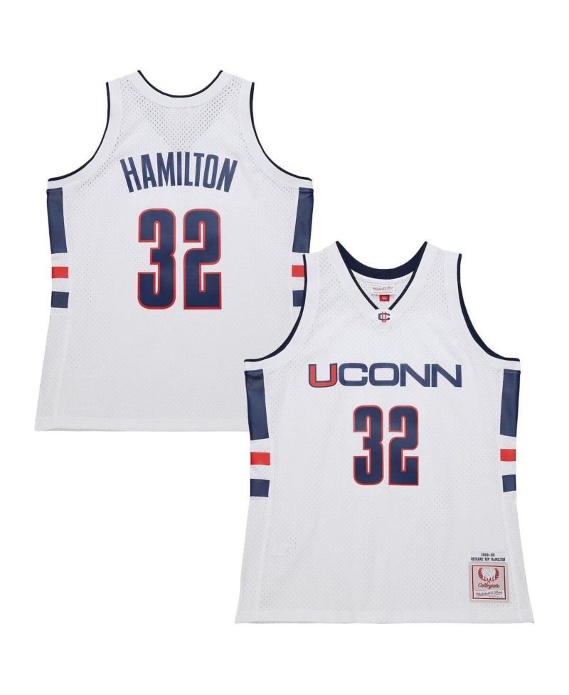 Men's White Richard Hamilton UConn Huskies 1998/99 Jersey
