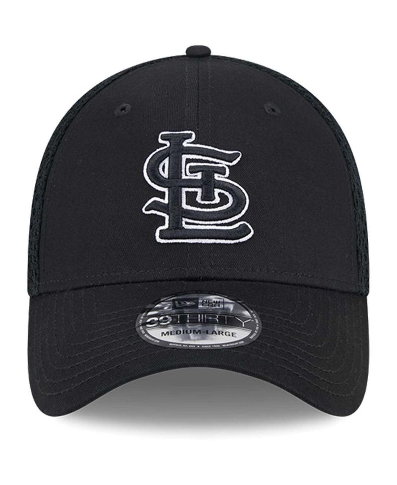 Men's St. Louis Cardinals Evergreen Black White Neo 39Thirty Flex Hat