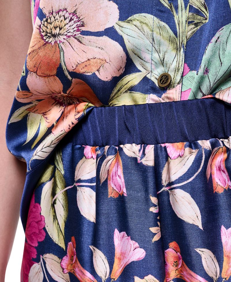 Women's Soft Floral Print Pull-On Pants