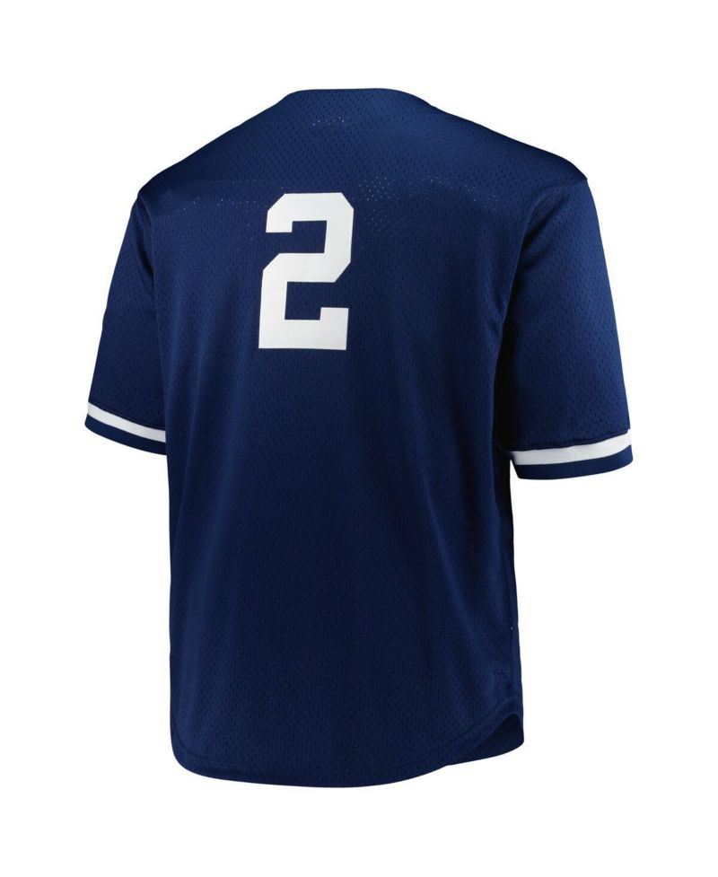 Men's Derek Jeter Navy New York Yankees Big & Tall Cooperstown Collection Mesh Batting Practice Jersey