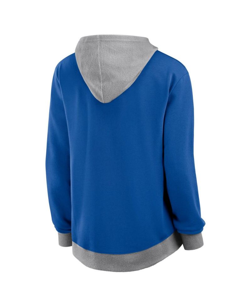 Women's Royal Philadelphia 76ers Hit It French Terry Full-Zip Hoodie