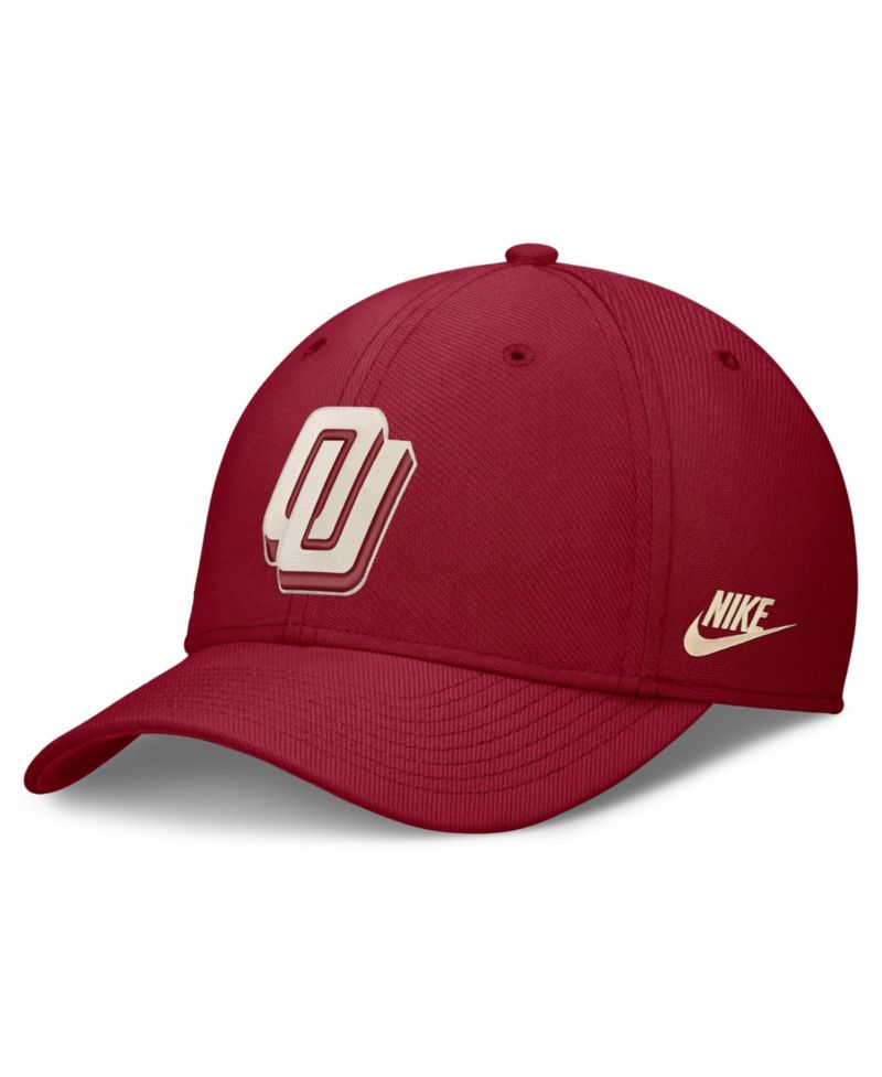 Men's Crimson Oklahoma Sooners Dri-FIT Vintage Rise Swooshflex Flex Hat