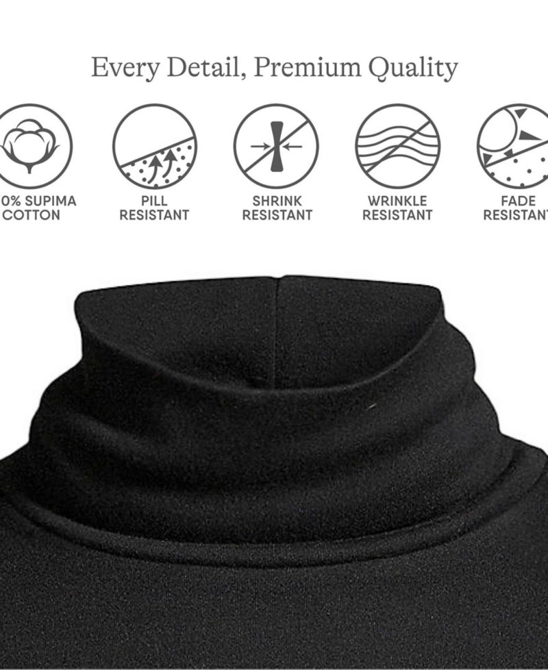 Women's Supima Cotton Fitted Long Sleeve Turtleneck