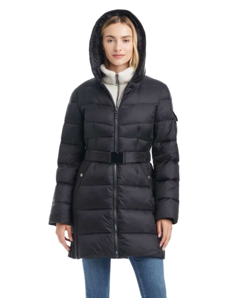 Women's Mid-Length Fitted Puffer Coat