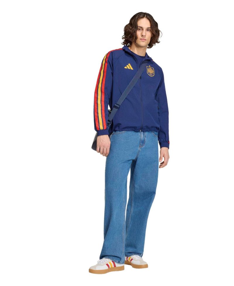 Men's Navy Spain National Team 2026 Home Full-Zip Game Day Anthem Jacket