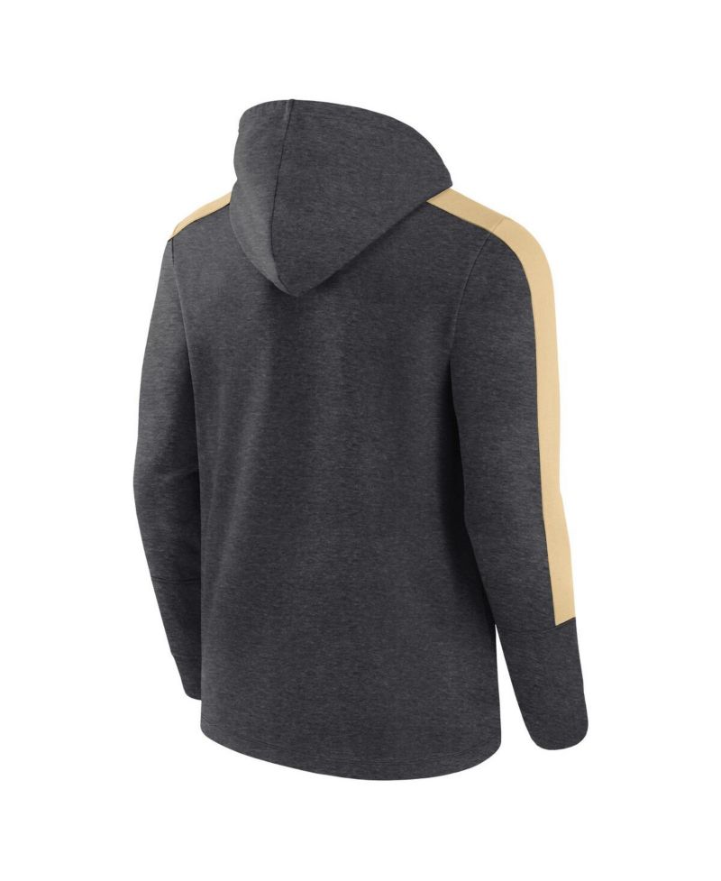 Men's Heather Charcoal New Orleans Saints Gains Full-Zip Hoodie