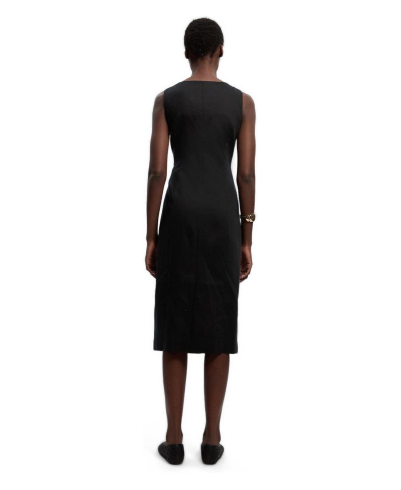 Women's Linen Pencil Midi Dress