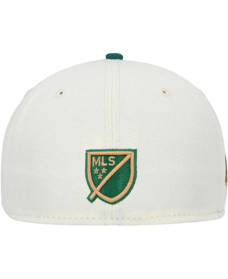 Men's Cream Portland Timbers Wood grain 59FIFTY Fitted Hat