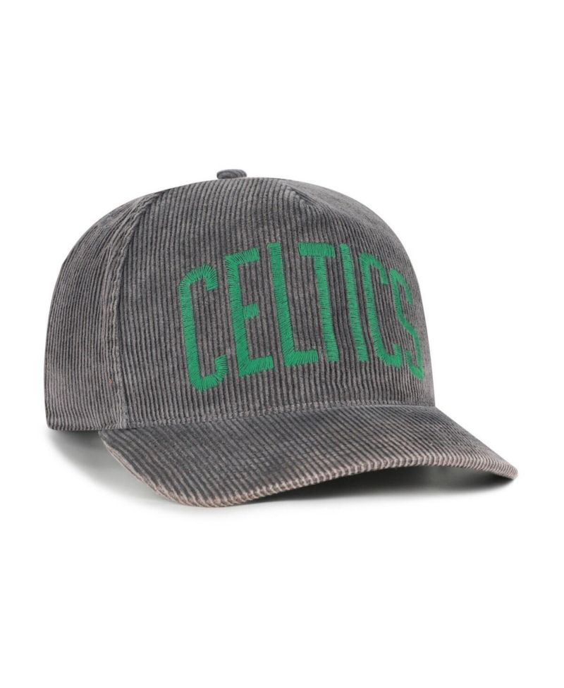 Men's Charcoal Boston Celtics Reclaim Snow Wash Corduroy Adjustable Hitch Hat