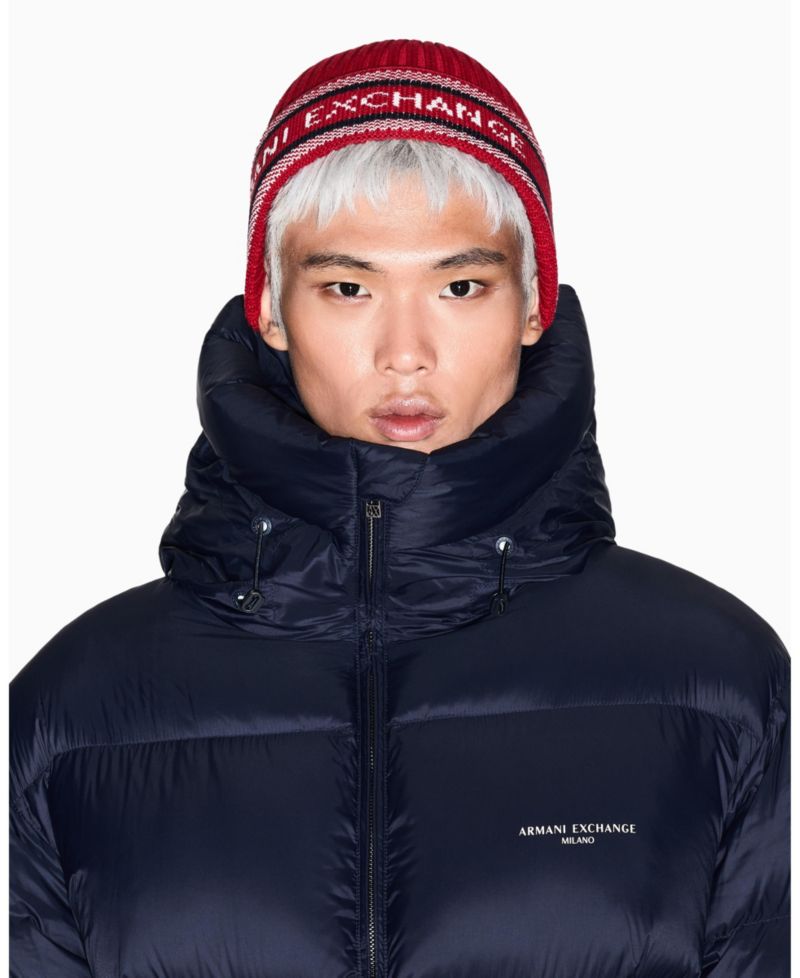 Men's Logo Tape Beanie Cap