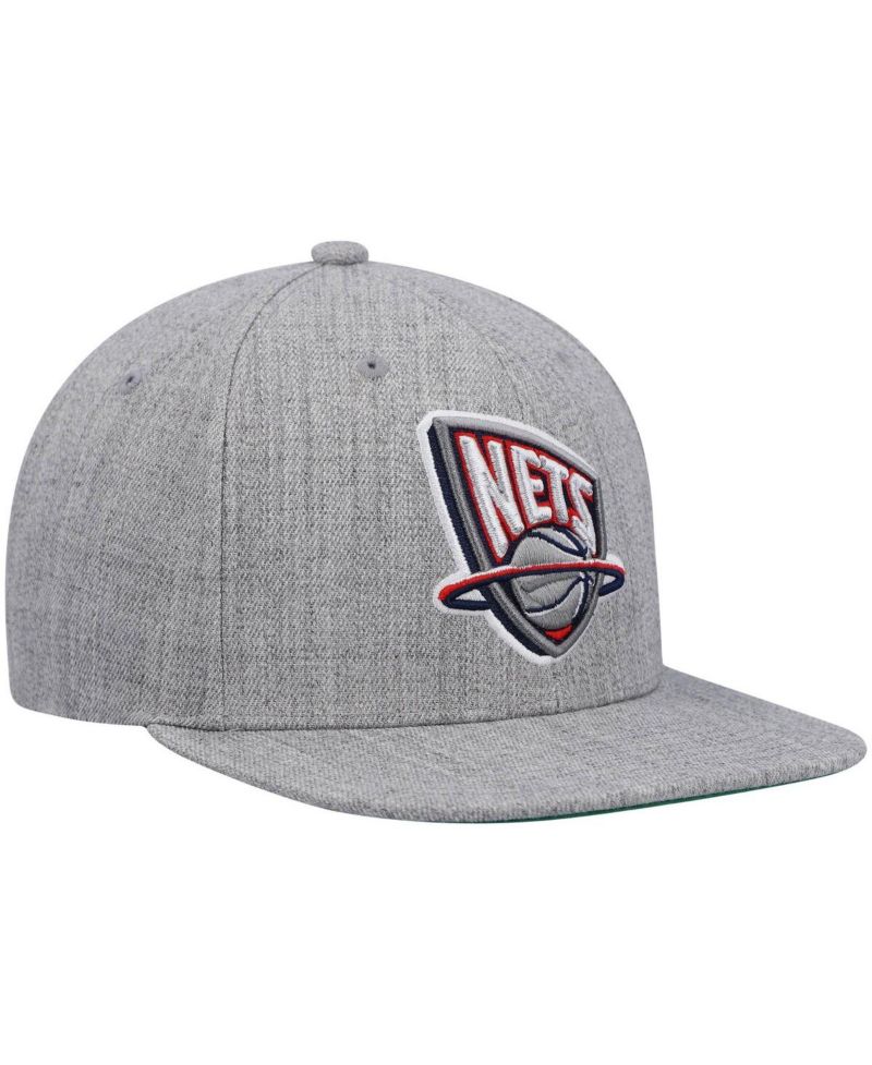 Men's Heathered Gray New Jersey Nets Hardwood Classics Team 2.0 Snapback Hat
