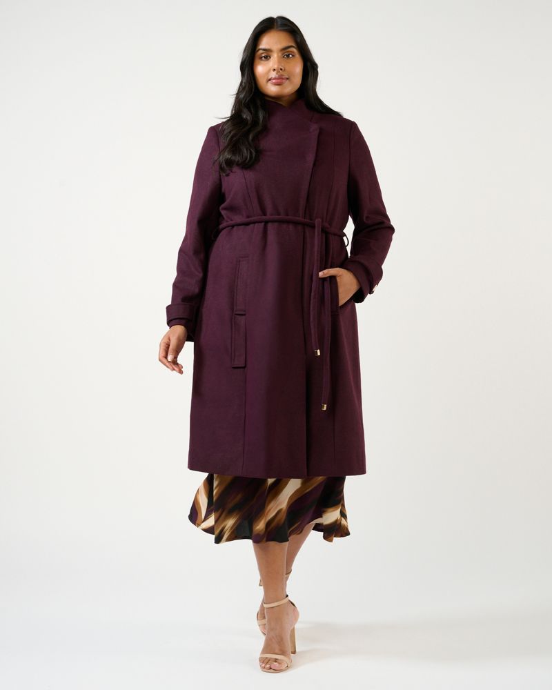 Women's Reo Double-Breasted Assymetrical Full-Length Coat