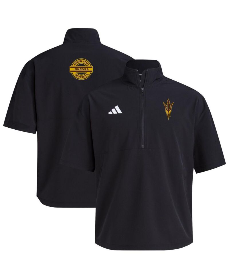 Men's Black Arizona State Sun Devils 2024 Half-Zip Short Sleeve Training Jacket