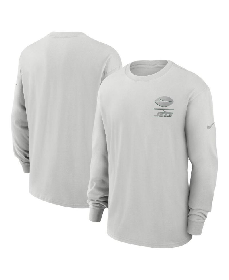 Men's Gray New York Jets Essential Heavy Max90 Long Sleeve T-Shirt