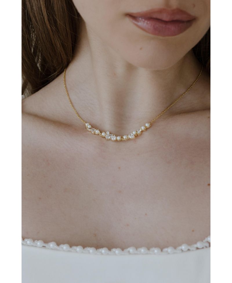 Cleo Pearl and Crystal Necklace