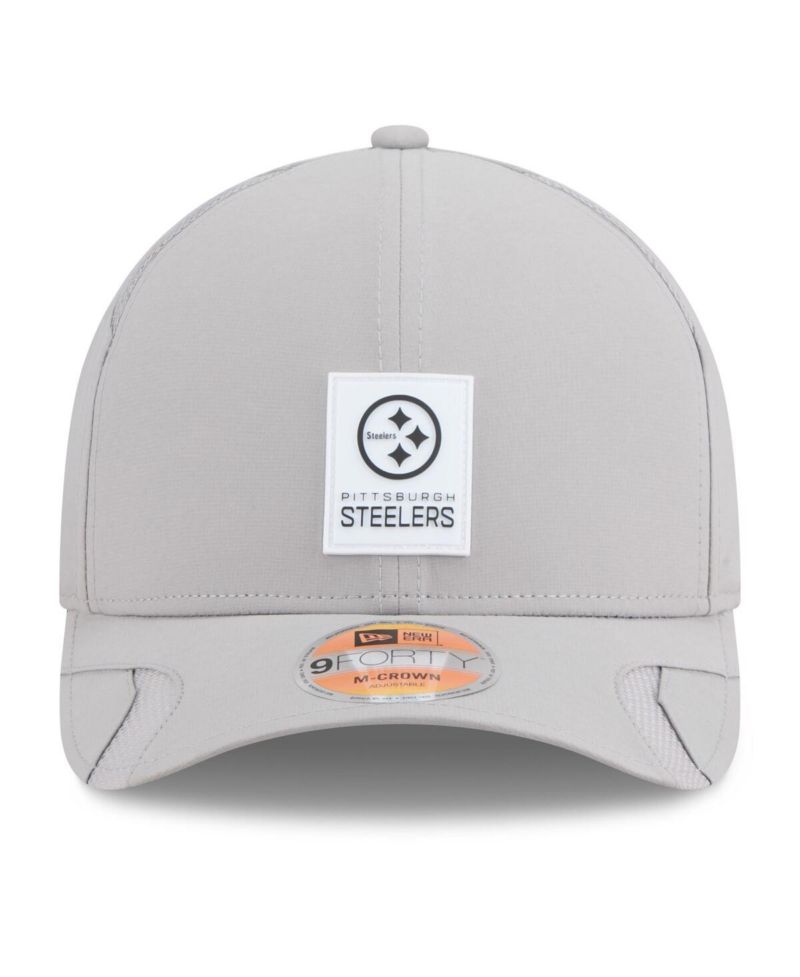 Men's Gray Pittsburgh Steelers 2025 Sideline M-Crown 9FORTY Adjustable Hat