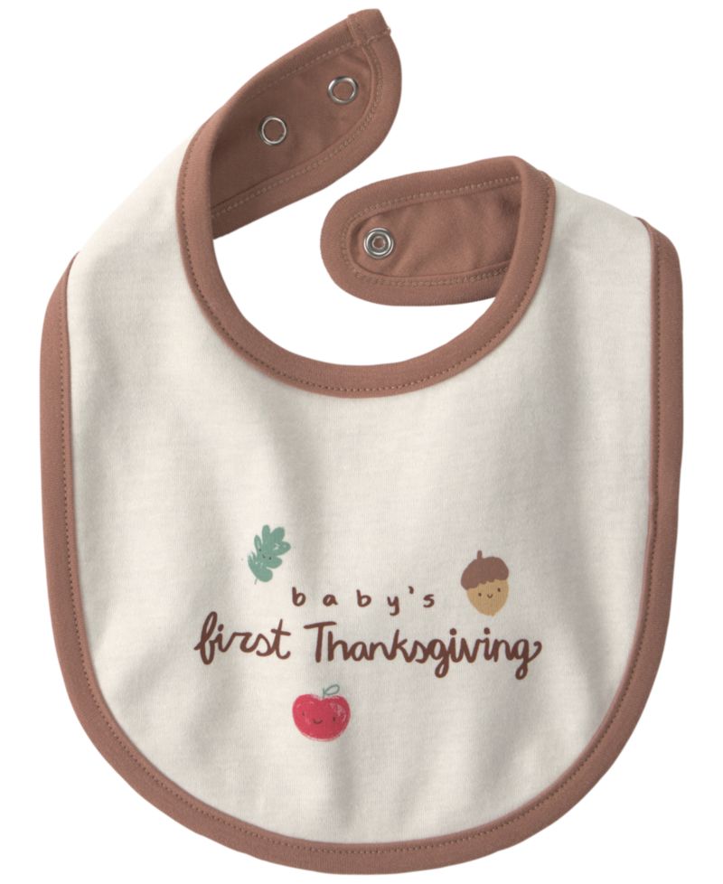 Baby Boys' or Baby Girls' First Thanksgiving Reversible Bib