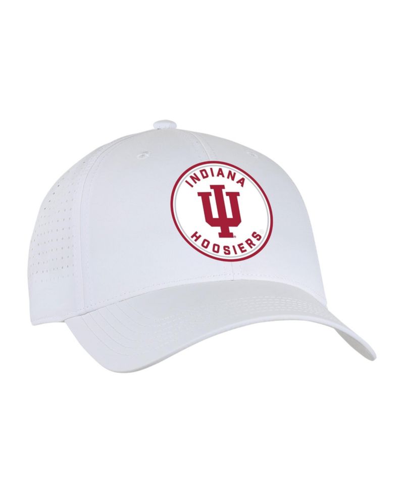 Men's and Women's White Indiana Hoosiers Brezo Adjustable Hat
