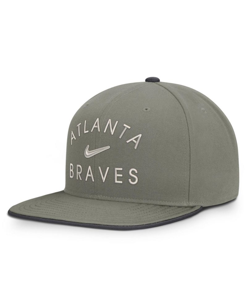 Men's Olive Atlanta Braves Pro Dri-FIT snapback Hat