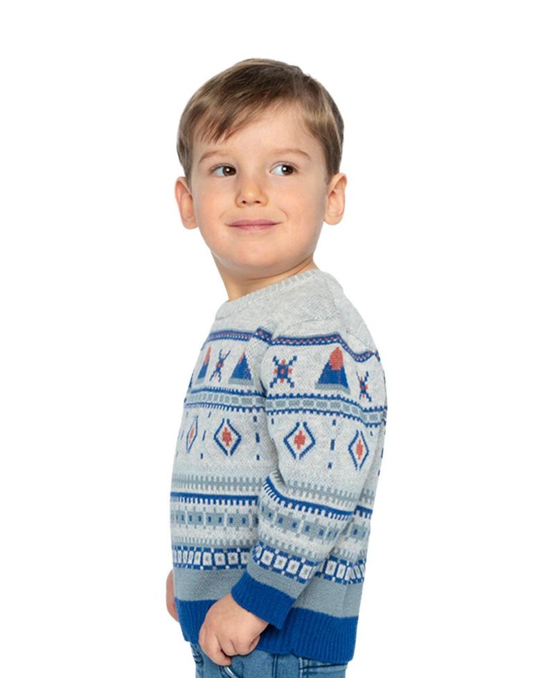 Little Boys (6-8) Jacquard Knit Sweater