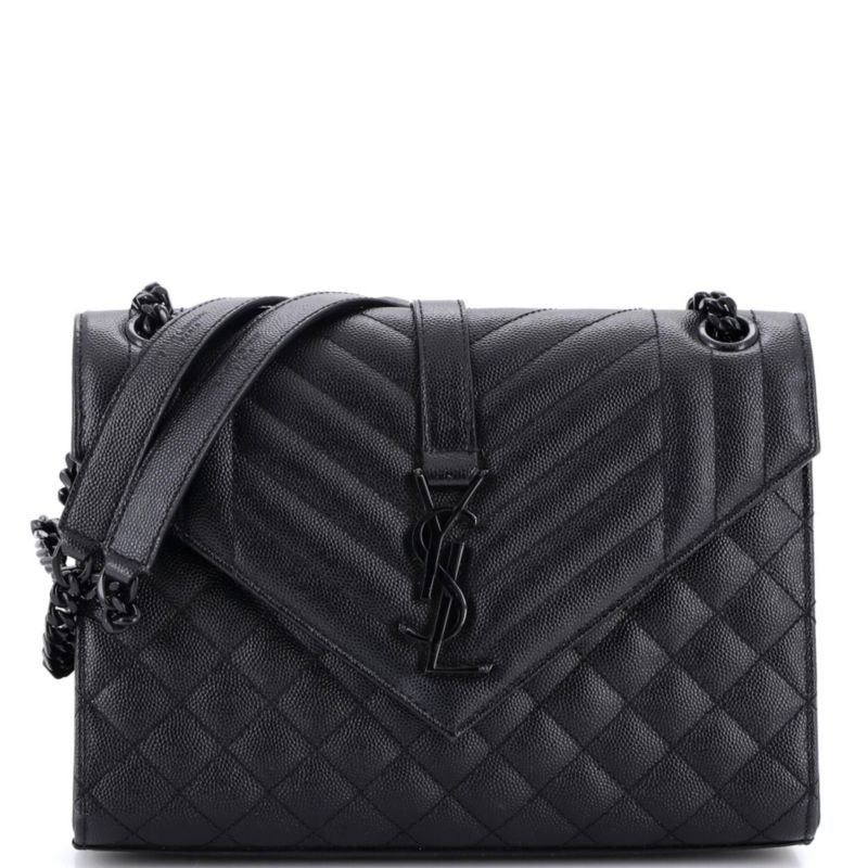 Medium Classic Monogram Envelope Satchel Mixed Matelasse Leather