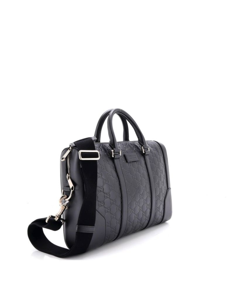Medium Eden Briefcase Guccissima Leather