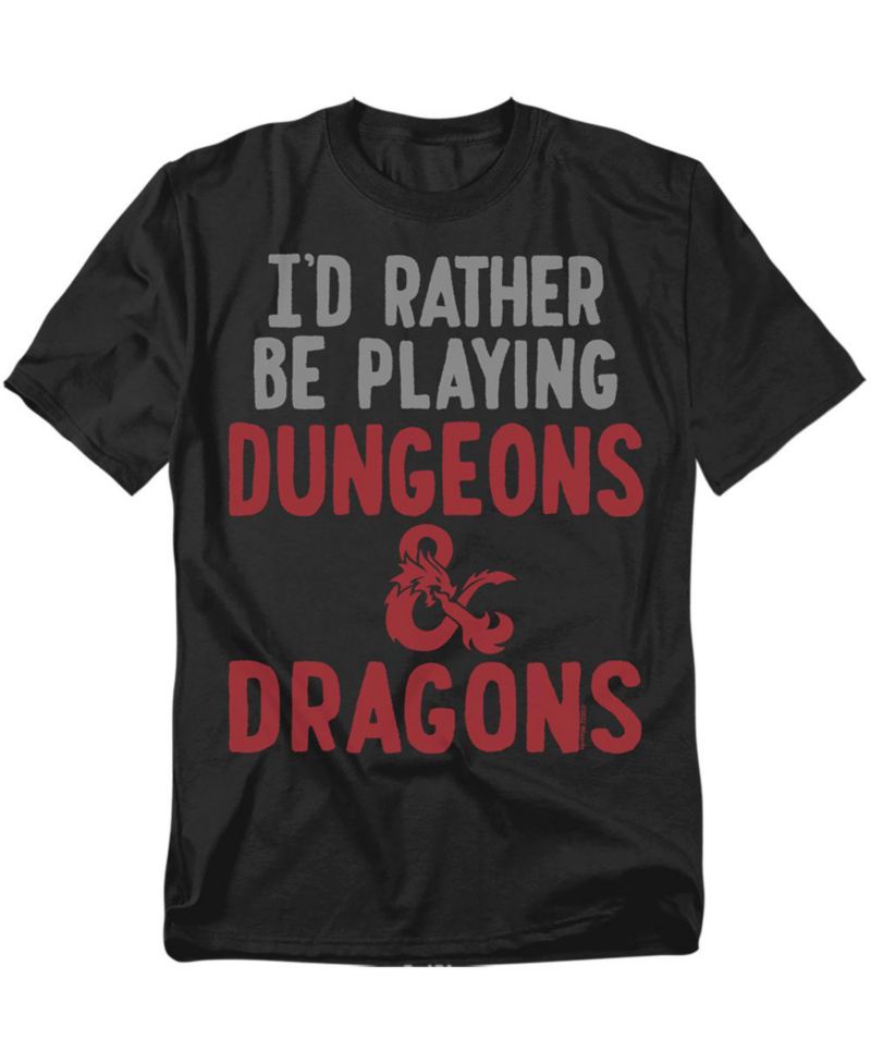 Men's Dungeons And Dragons Rather Be Playing DD T-Shirt