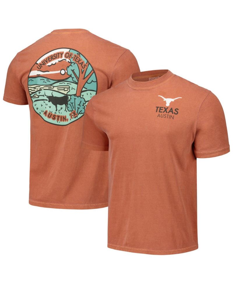 Men's and Women's Burnt Orange Texas Longhorns Scenic Comfort Colors T-Shirt