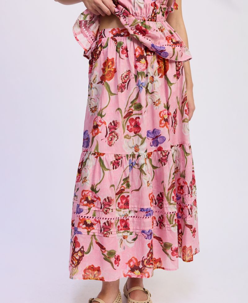 Women's Celeste Printed Pull-On Maxi Skirt