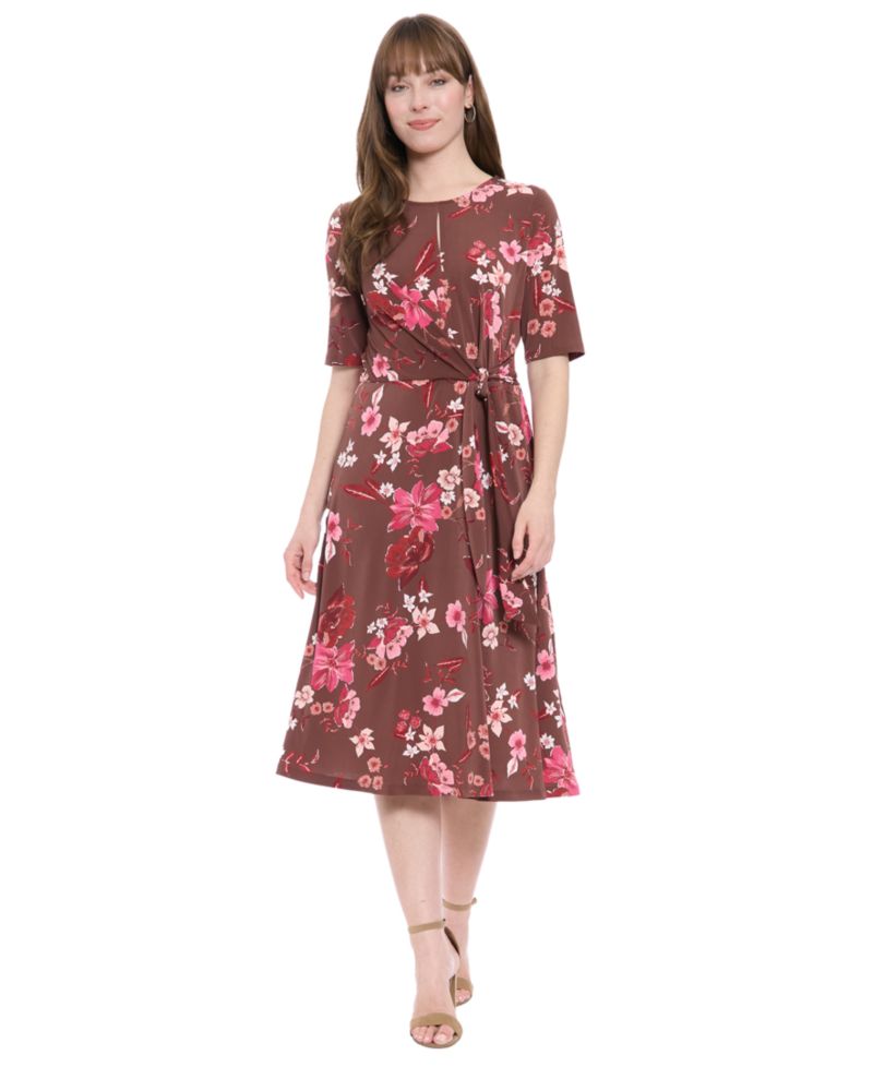 Women's Keyhole Midi Dress