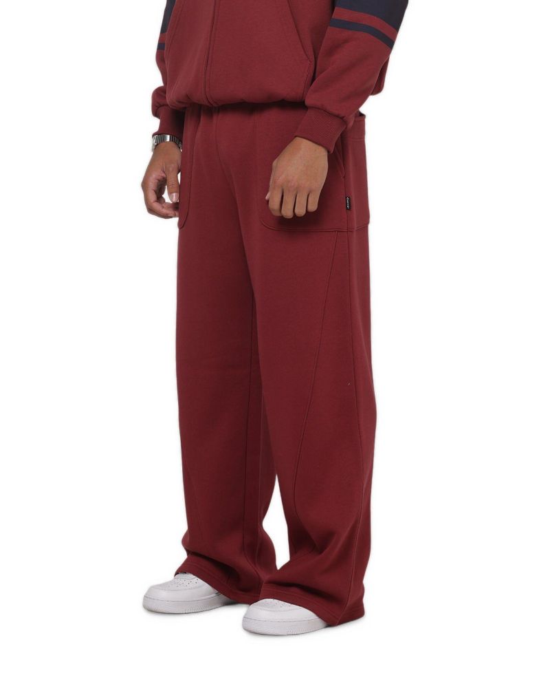 Men's Varsity Oversized Wide-Leg Track Pants