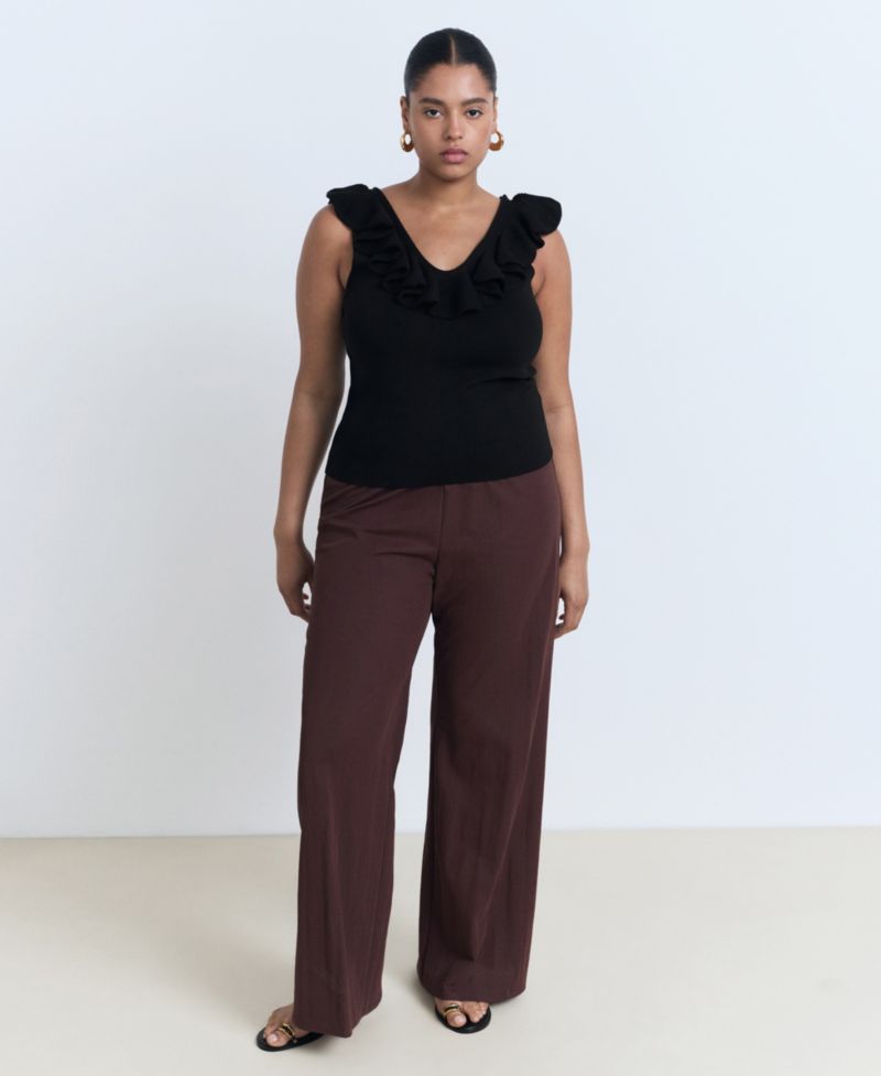 Women's Ruffle Knit Top