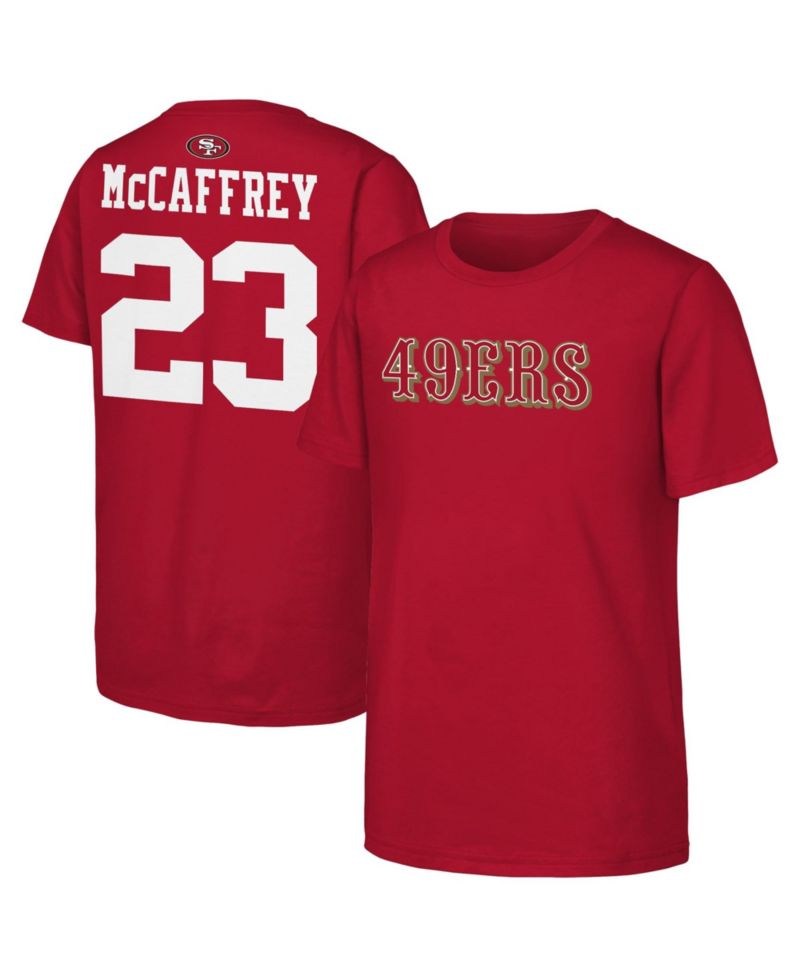 Boys' 4-20 and Girls' 4-16 San Francisco 49ers Christian McCaffrey Name & Number Crewneck T-Shirt