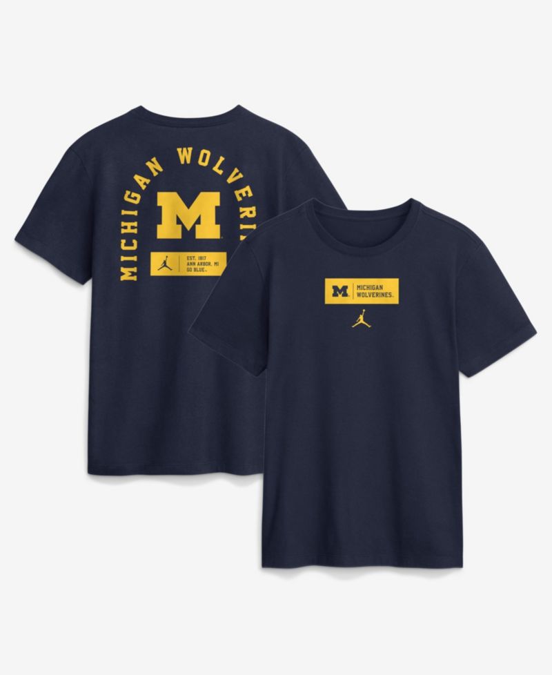 Men's Navy Michigan Wolverines Primetime Crew T-Shirt