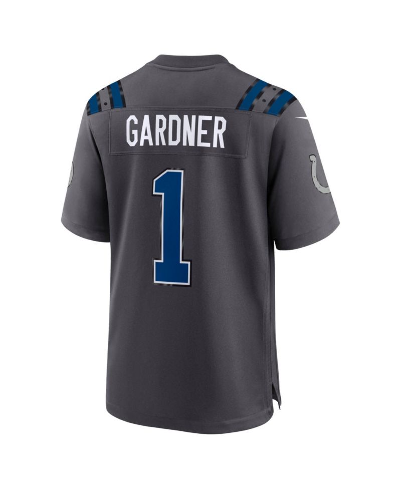 Men's Ahmad Sauce Gardner Anthracite Indianapolis Colts 2026 Rivalries Collection Game Jersey