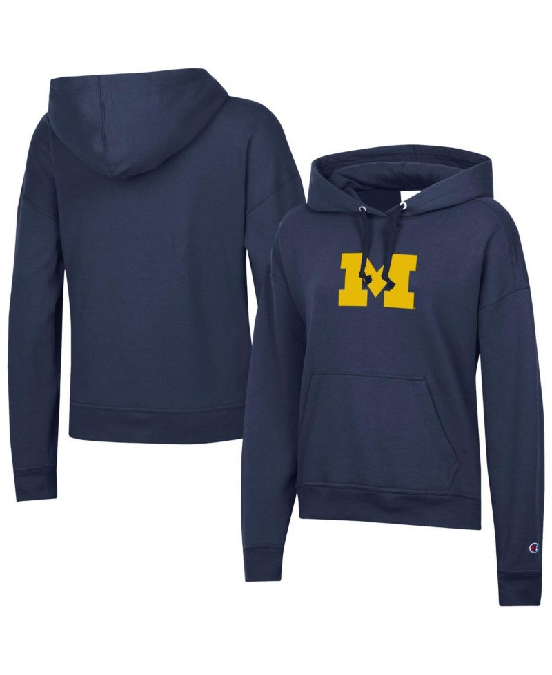 Women's Navy Michigan Wolverines Power Blend Fleece Hoodie