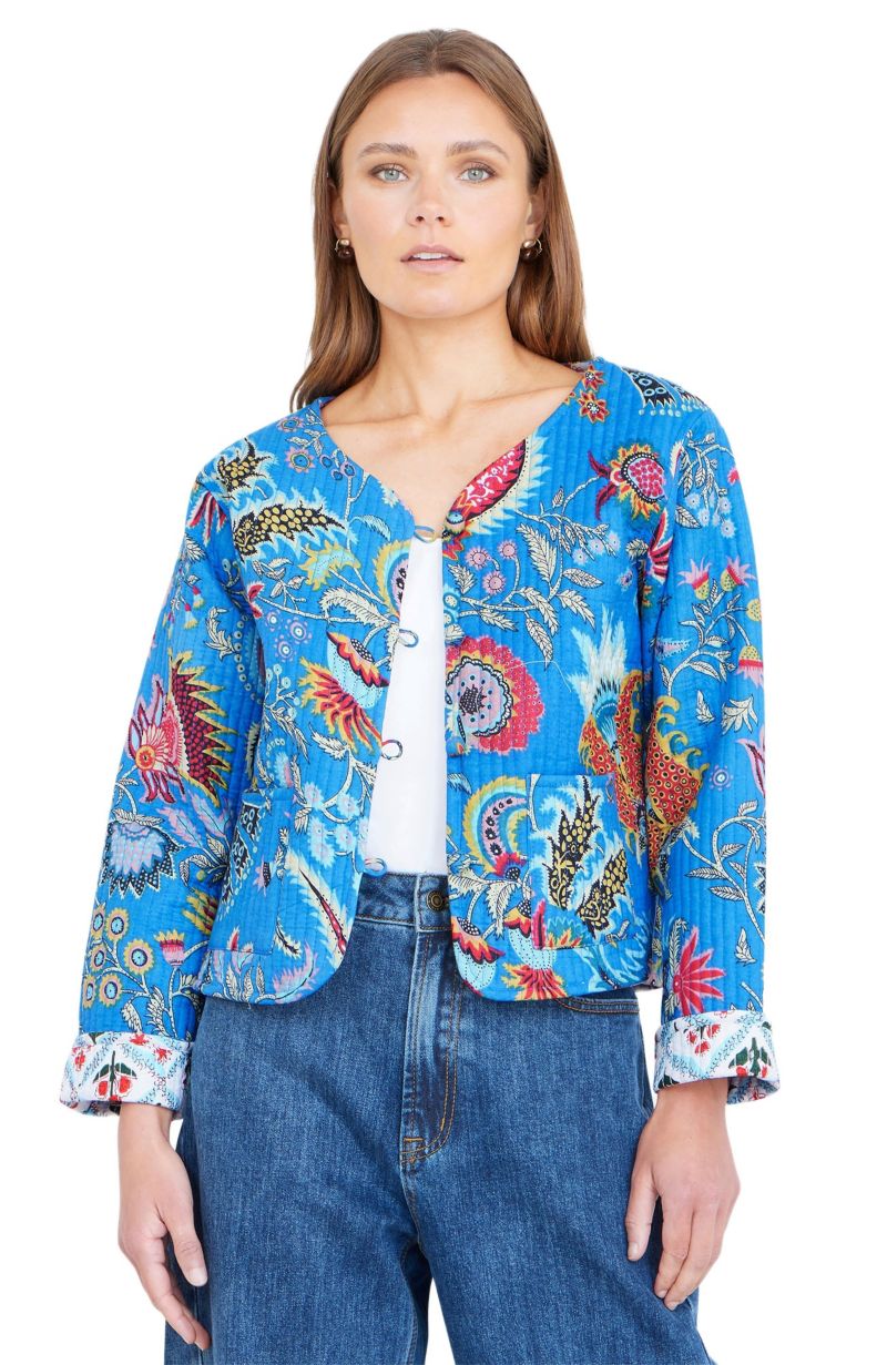Women's Boho Cotton Reversible Quilted Jacket