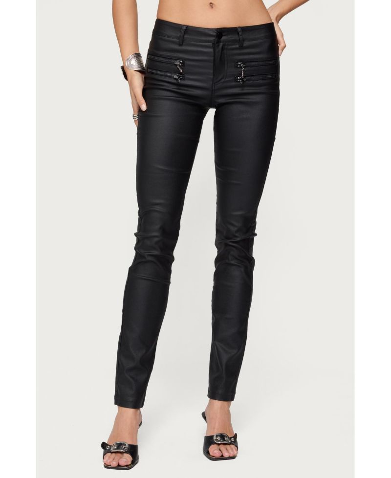 Women's Kaede Faux Leather Skinny Jeans