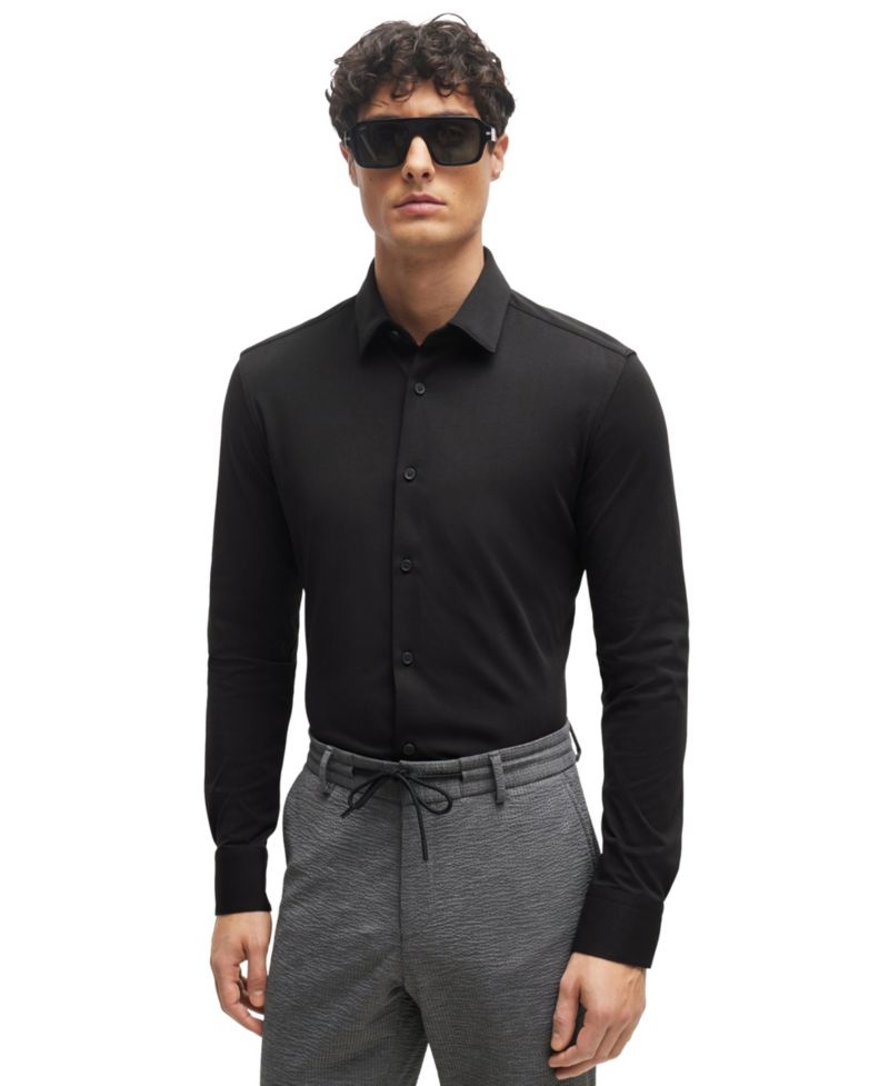 Men's Performance-Stretch Slim-Fit Dress Shirt