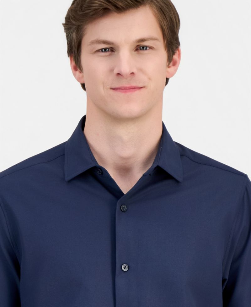 Men's Slim-Fit Performance Four-Way Stretch Dress Shirt