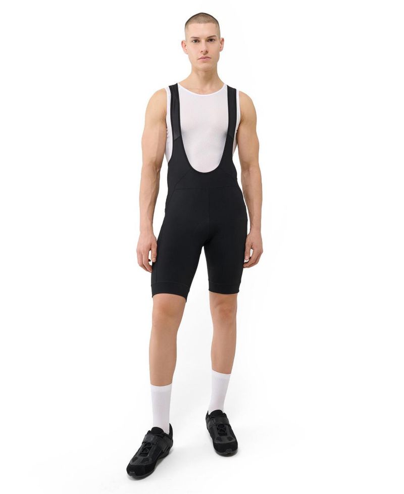 Men's Short Cycling Leggings With Gel-Foam Insert And Suspenders