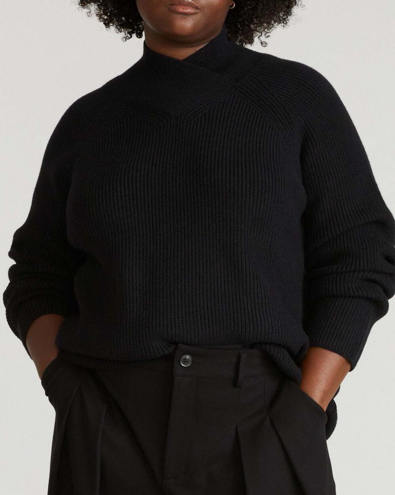 Women's Plus Size Arly Wrap Neck Sweater