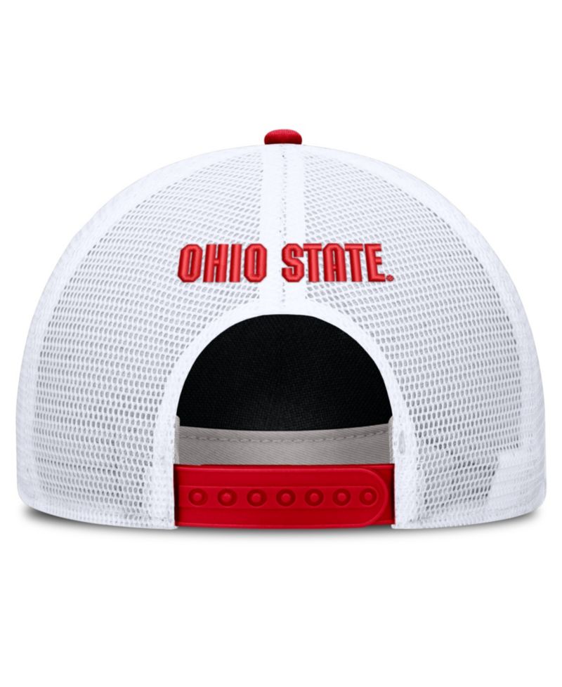 Men's and Women's Scarlet Ohio State Buckeyes 2026 On-Field Gameday Rope Trucker Adjustable Hat